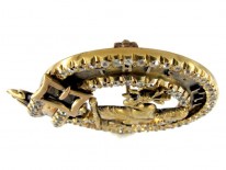 Scottish Victorian 18ct Gold & Diamond Clan Brooch for the MacFarlane Clan