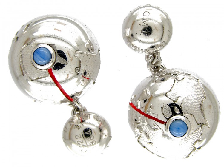 Dunhill Silver Globe Cufflinks