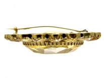 Victorian Silver Gilt Citrine Brooch