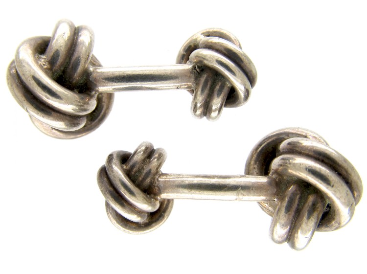 Tiffany & Co. Silver Knot Cufflinks