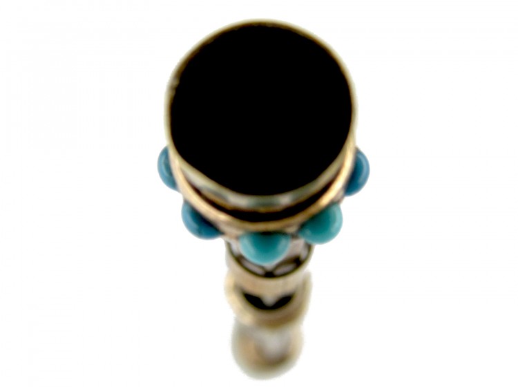 Victorian Gold Pencil Set with Turquoise