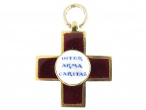 18ct Gold Enamel Cross Charm
