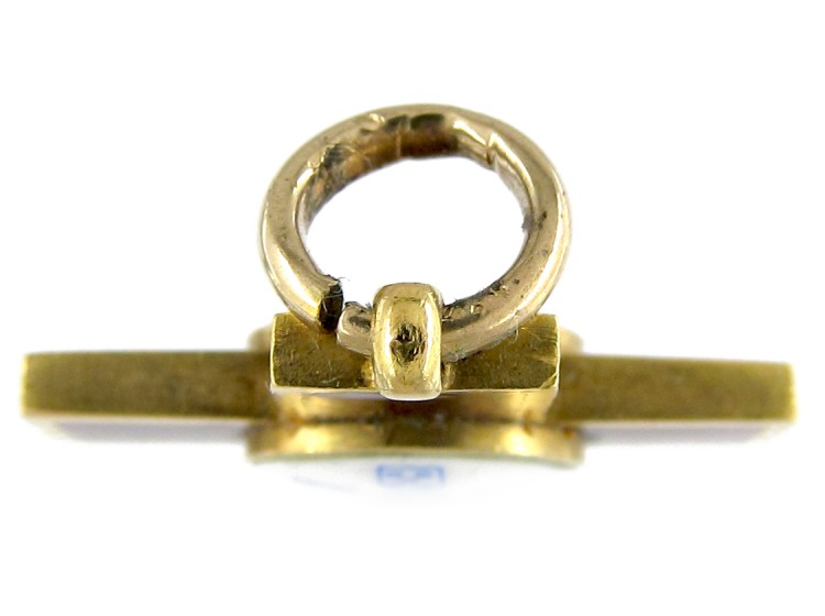 18ct Gold Enamel Cross Charm