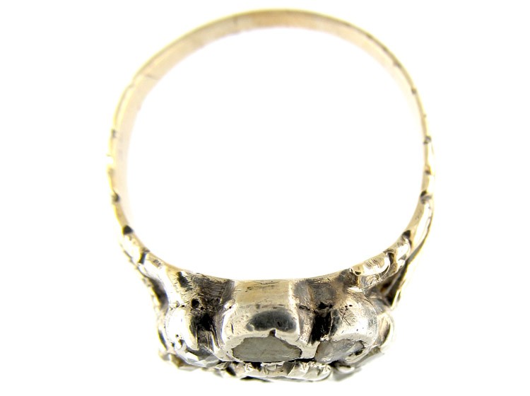 Georgian Rose Cut Diamond Cluster Ring