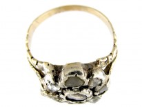 Georgian Rose Cut Diamond Cluster Ring