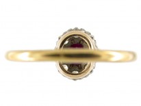 Ruby & Diamond Oval Cluster Ring