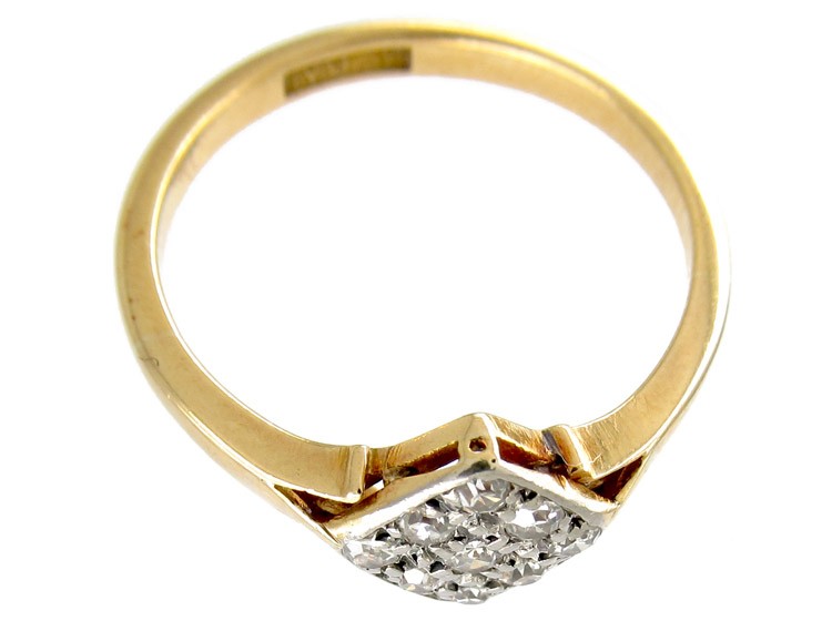 Diamond Shape Diamond Art Deco Ring