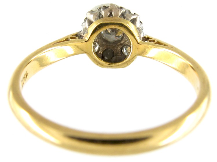18ct & Platinum Diamond Cluster Ring