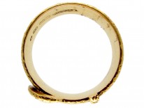 Victorian Engraved 18ct Gold Buckle Ring