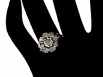 Georgian Rose Cut Diamond Cluster Ring