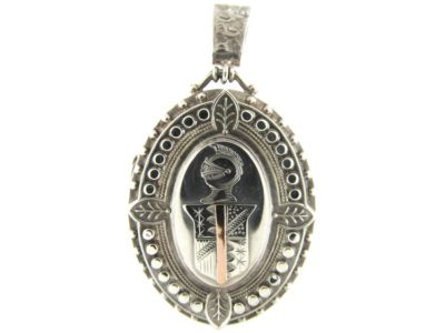Victorian Silver & Gold Overlay Knight Locket