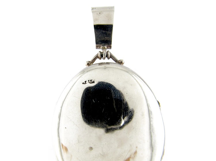 Victorian Silver & Gold Overlay Knight Locket