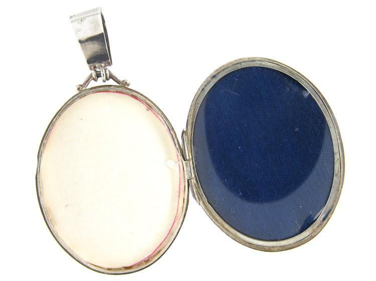 Victorian Silver & Gold Overlay Knight Locket