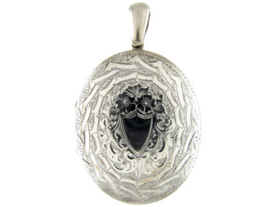 Victorian Silver Shield Locket