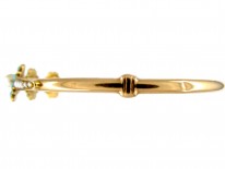 Turquoise & Pearl Edwardian 15ct Gold Bangle