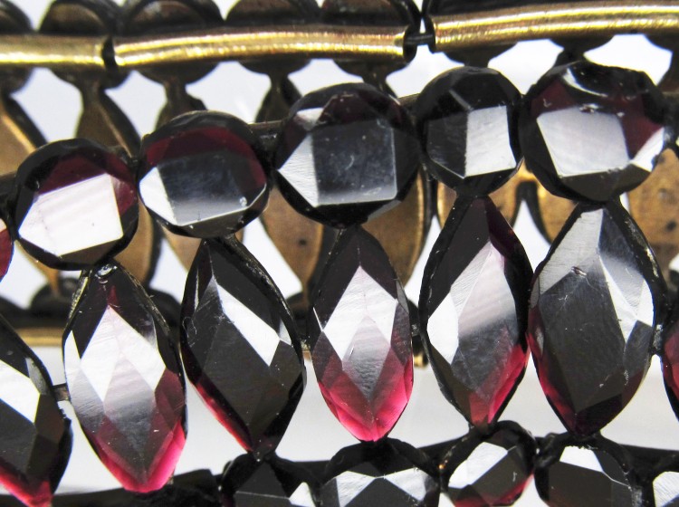 Vauxhall Glass Burgundy Colour Regency Bracelet