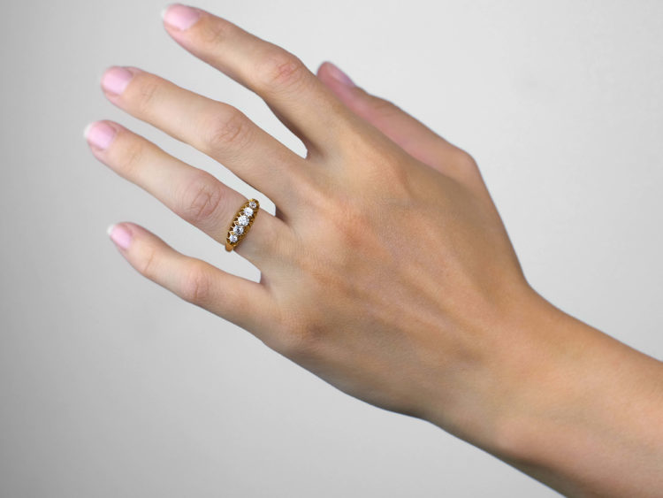 18ct Gold Edwardian Five Stone Diamond Ring