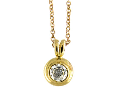 Diamond & 18ct Gold Pendant on Chain