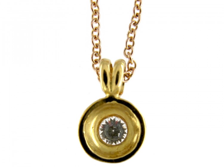 Diamond & 18ct Gold Pendant on Chain