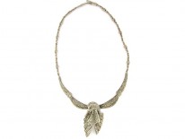 Silver & Marcasite Art Deco Articulated Necklace