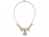 Metal & Paste Art Deco Necklace