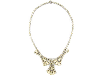 Metal & Paste Art Deco Necklace