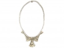 Metal & Paste Art Deco Necklace