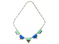Art Deco Marcasite & Amanazite Necklace