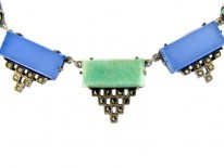 Art Deco Marcasite & Amanazite Necklace