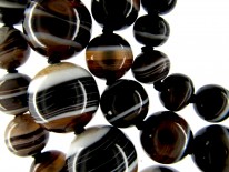 Onyx Beaded Necklace with Onyx & Gold Clasp