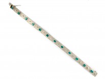 Emerald & Diamond White Gold Bracelet