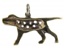 Diamond Set Hunting Dog Charm