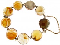 Georgian Brown Agate & Gold Bracelet