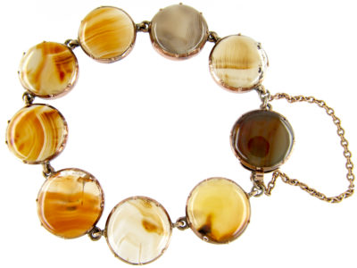 Georgian Brown Agate & Gold Bracelet