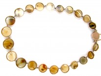 Georgian Brown Agate & Gold Necklace