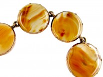 Georgian Brown Agate & Gold Bracelet