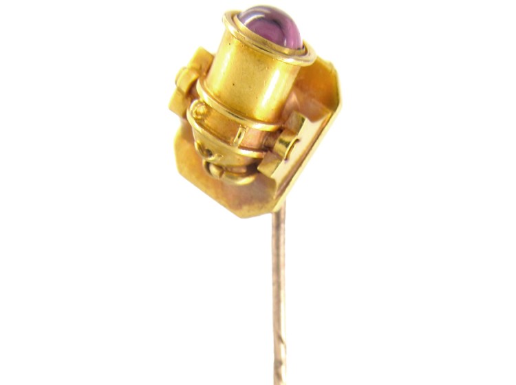 Victorian Gold Canon Tie Pin