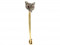 Diamond Fox Head Pin