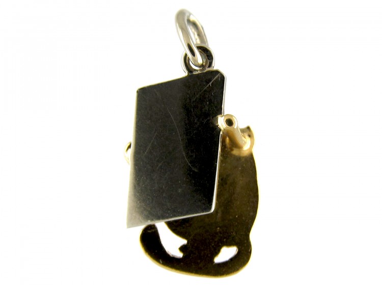 Monkey Looking Through The Mirror Gold Charm
