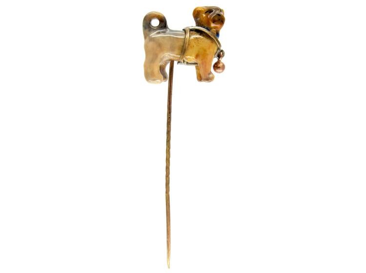 Pug Dog Enamel Tie Pin