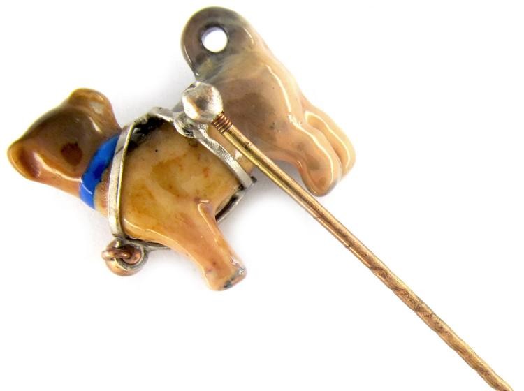 Pug Dog Enamel Tie Pin