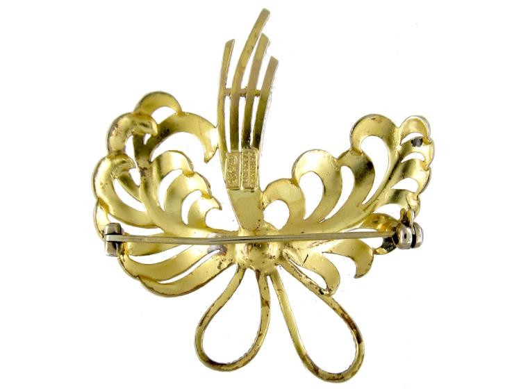 Theodor Fahrner Gilt & Marcasite Brooch