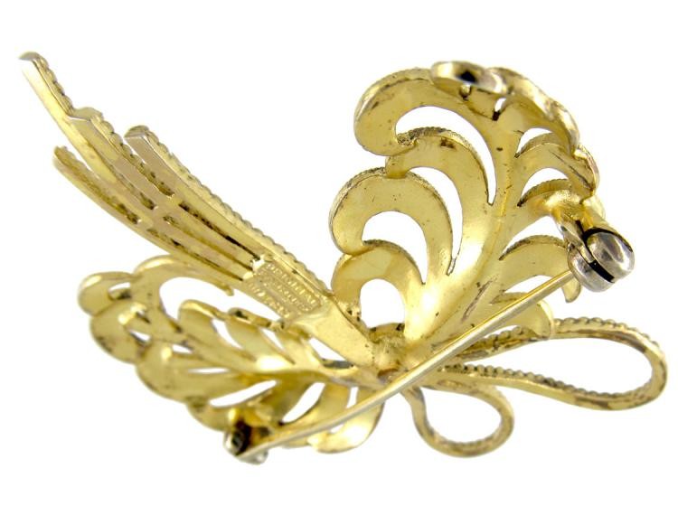 Theodor Fahrner Gilt & Marcasite Brooch