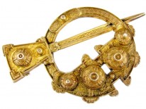 Celtic Silver Gilt Brooch by Waterhouse, in Original Case
