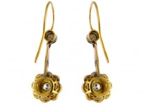 Edwardian Diamond Cluster Drop Earrings