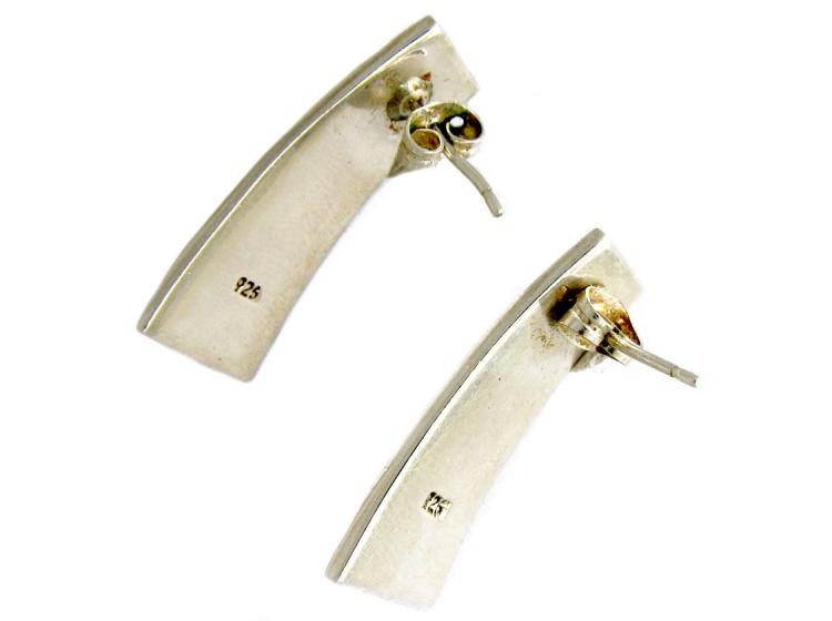 Silver Modernist Earrings