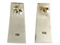 Silver Modernist Earrings