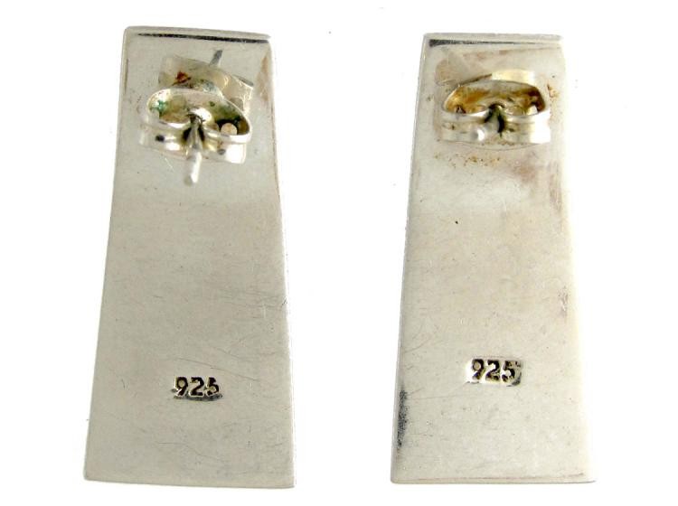 Silver Modernist Earrings