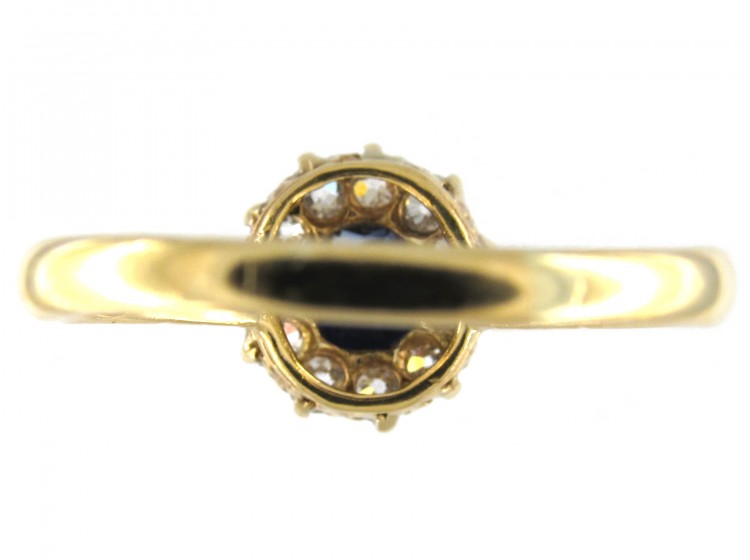 Diamond & Sapphire Cluster Ring