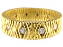 Diamond Set 18ct Gold Band